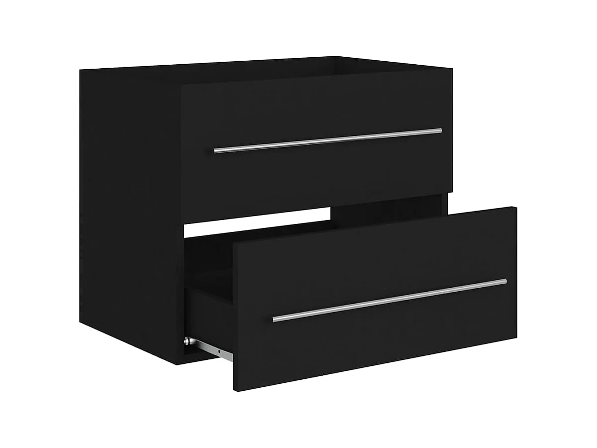 Prolenta Premium -  Wastafelkast 60x38,5x48 cm bewerkt hout zwart