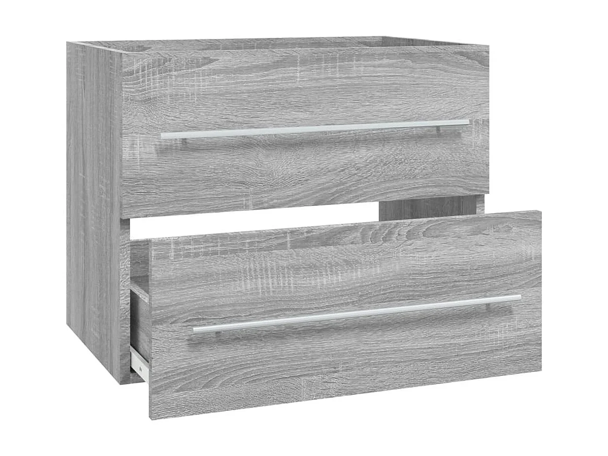 Prolenta Premium -  Armoire de lavabo Sonoma gris 60x38,5x48 cm Bois d'ingénierie