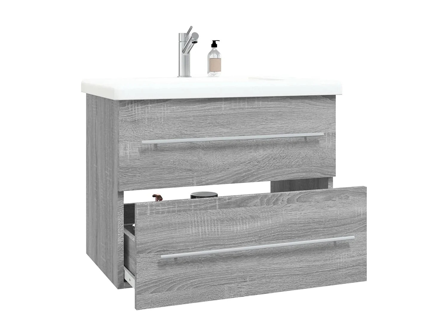 Prolenta Premium -  Armoire de lavabo Sonoma gris 60x38,5x48 cm Bois d'ingénierie