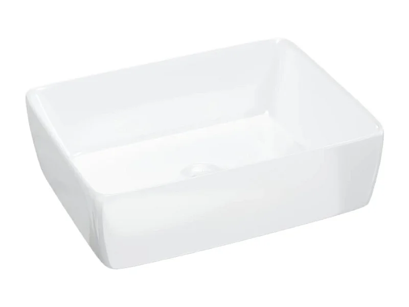 Xylara  Wasbak 48x37x13 rechthoekig keramiek wit