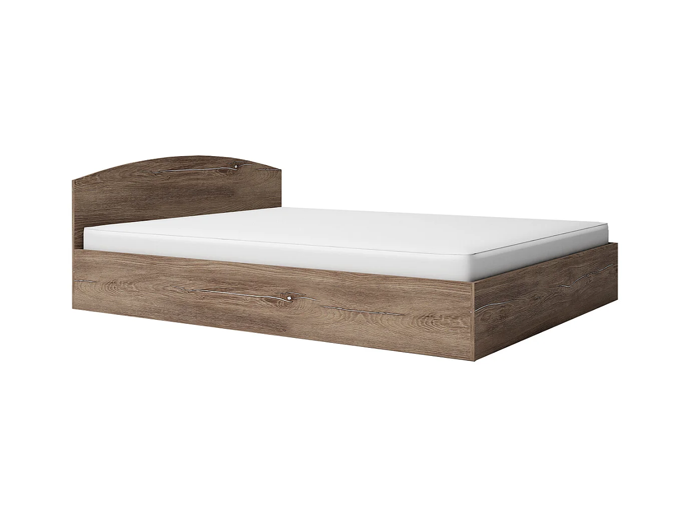 Letto matrimoniale 160x200 contenitore marrone LG7