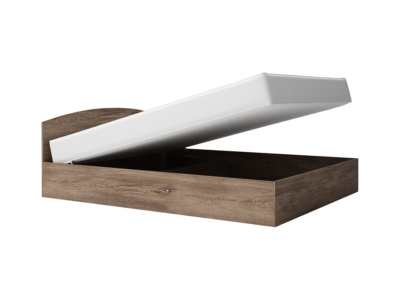 Letto matrimoniale 160x200 contenitore marrone LG7