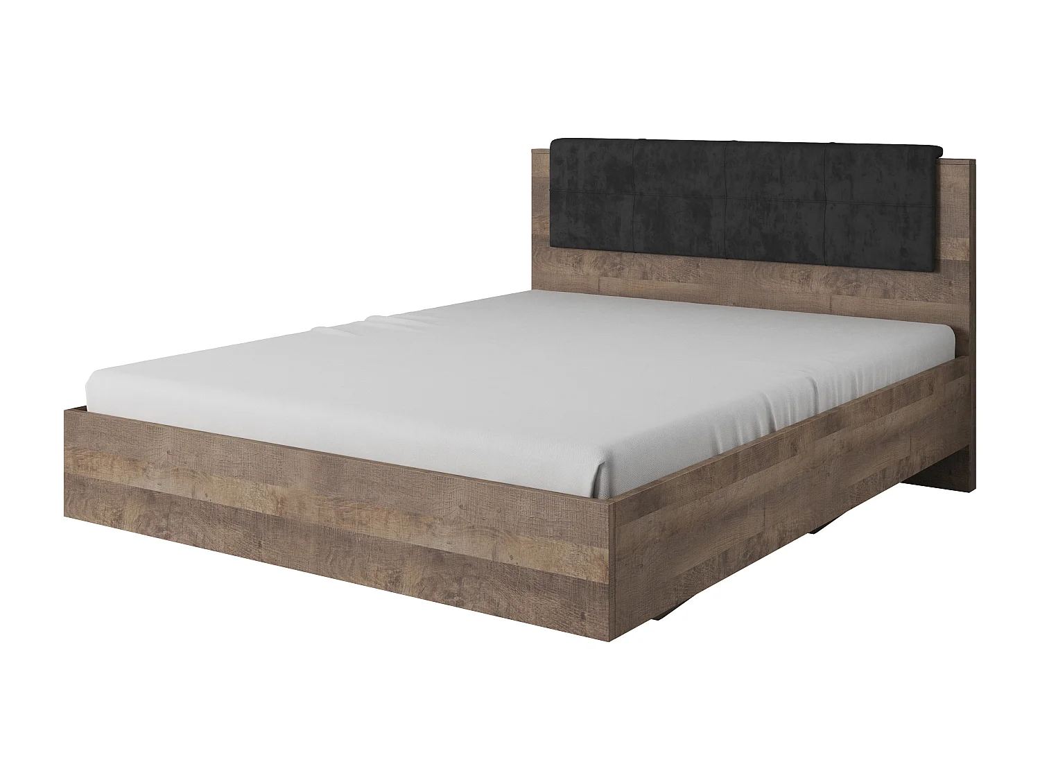 Letto matrimoniale 160X200cm marrone e nero LLK2