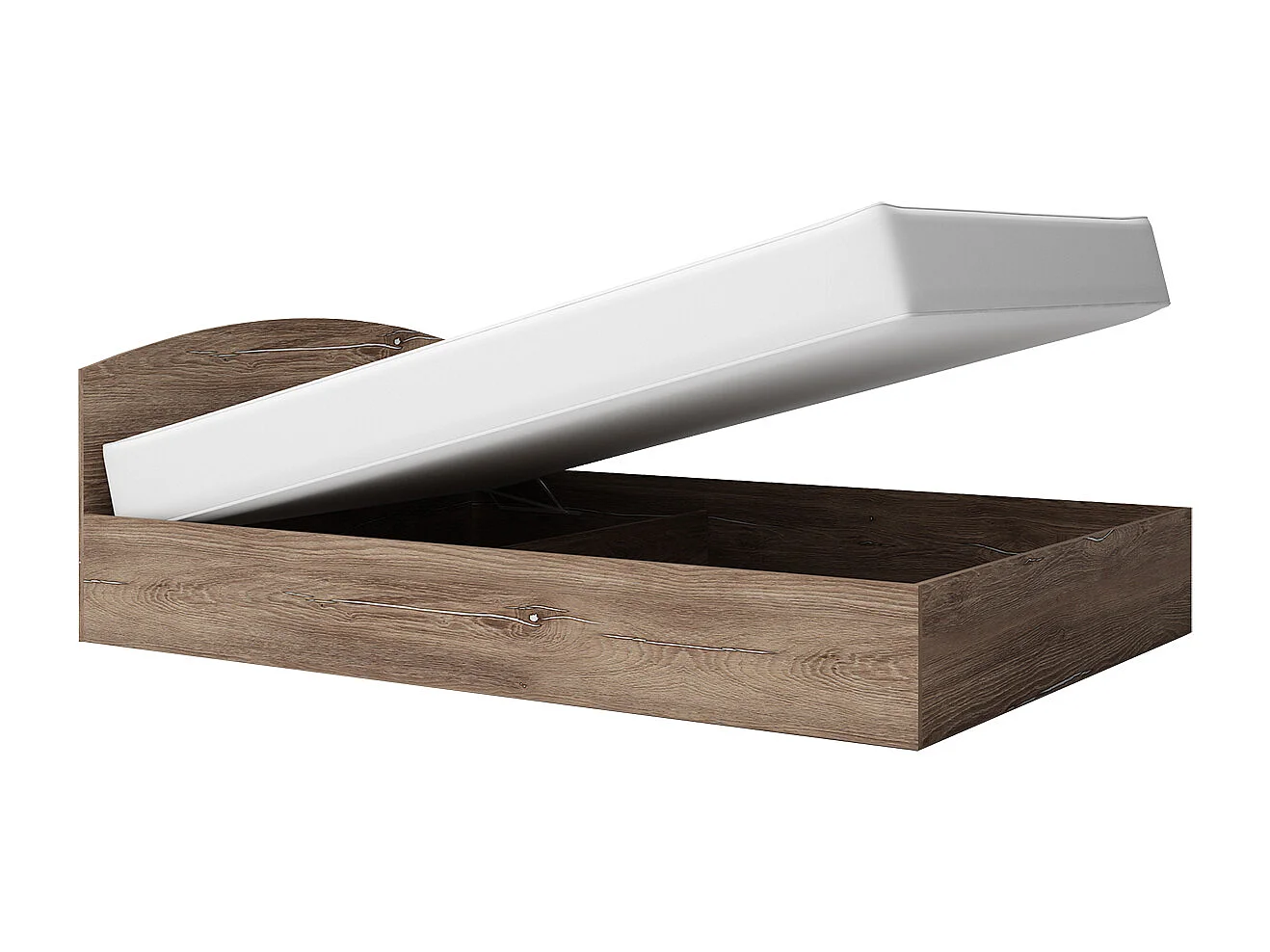 Letto matrimoniale alla francese contenitore marrone LG6