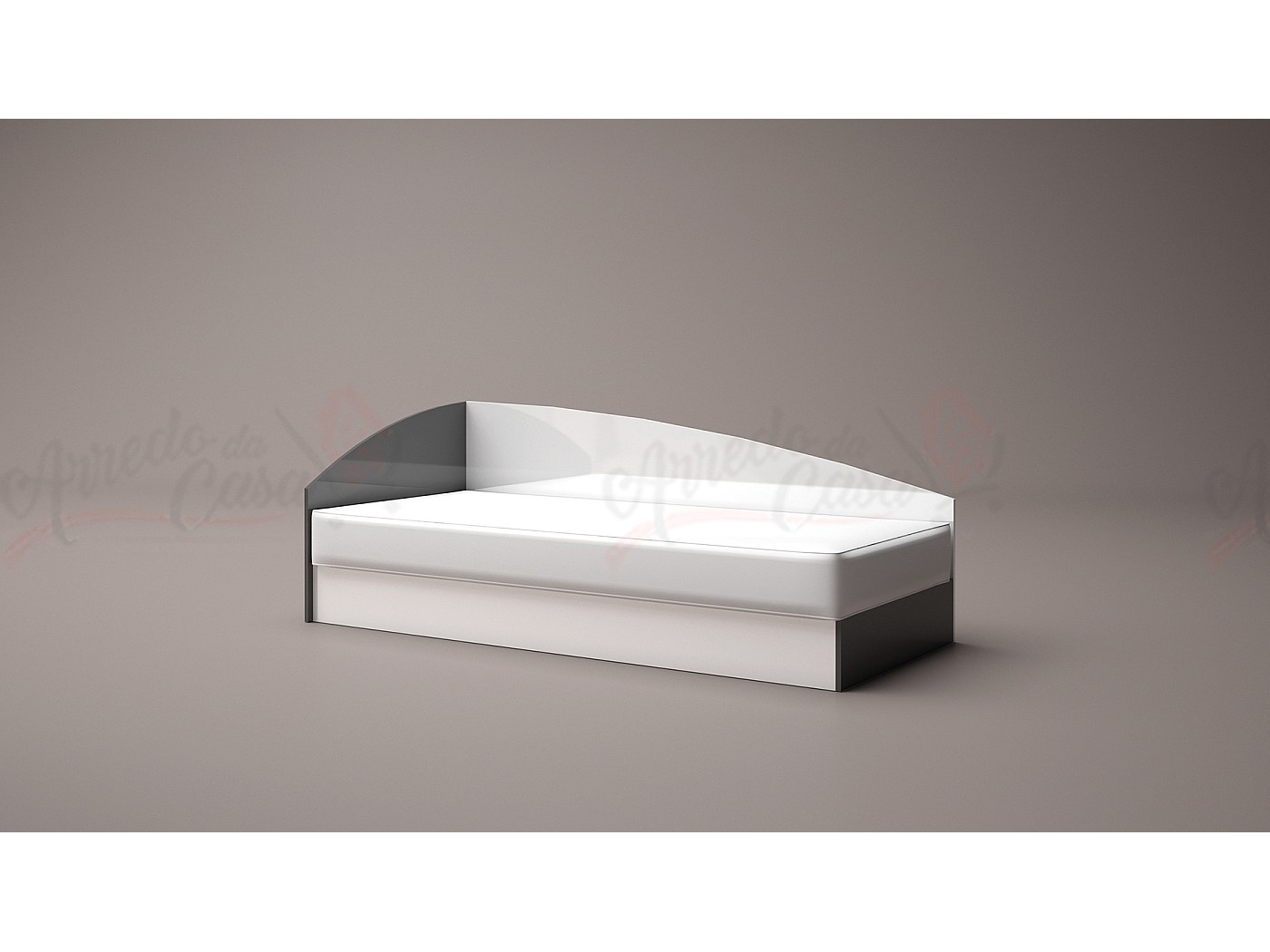 Letto singolo 90x200 cm per bambini con LED, USB, contenitore idraulico, testiera con mensole, tessuto lino beige | Leroy Merlin