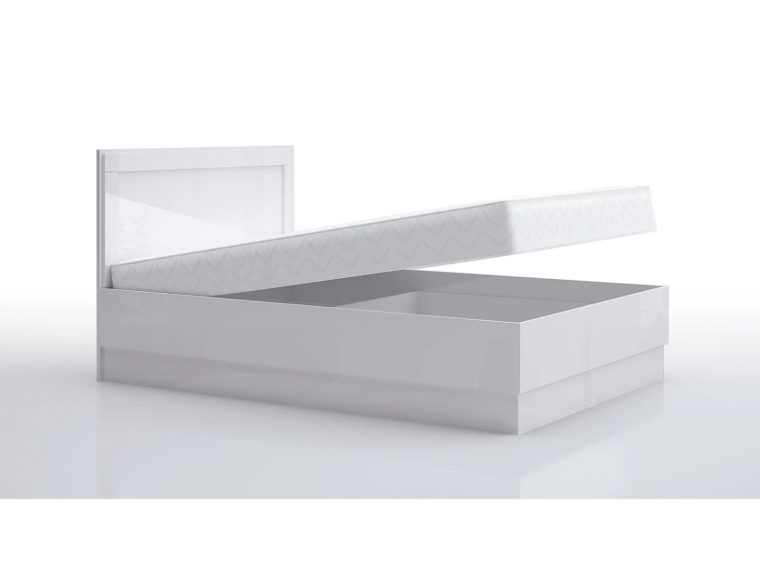 Letto alla francese 140x200 bianco lucido LG59