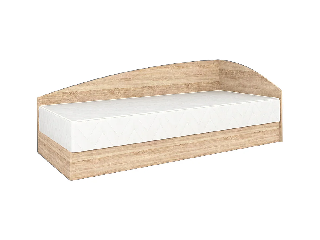 Letto contenitore una piazza e mezzo con struttura angolare 190x120 rovere LG5