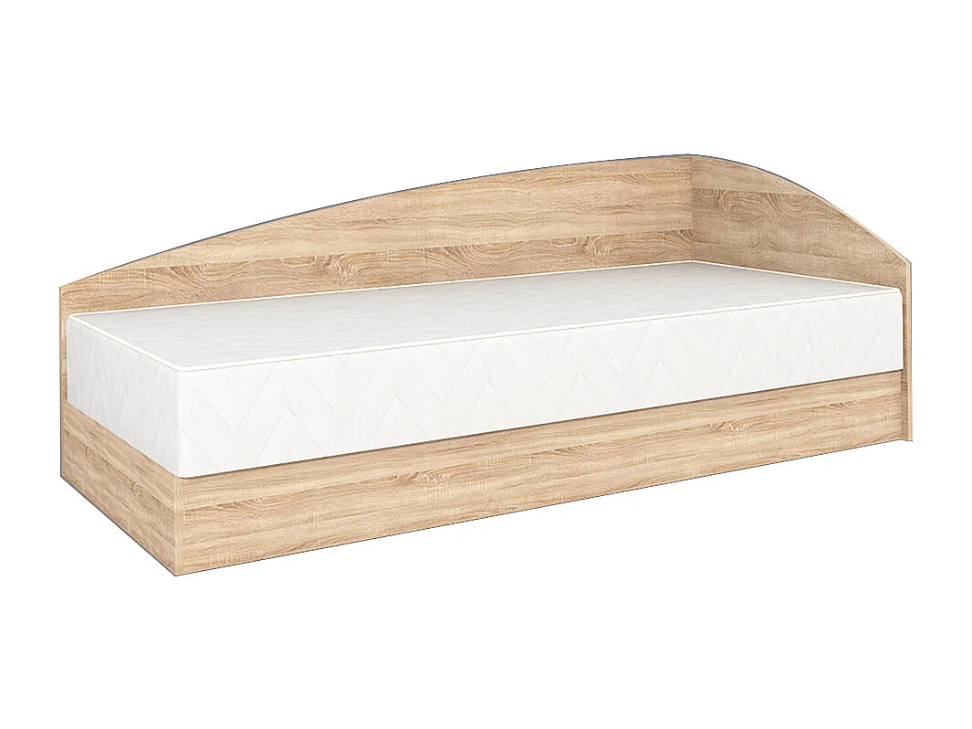 Letto contenitore una piazza e mezzo con struttura angolare 190x120 rovere LG5