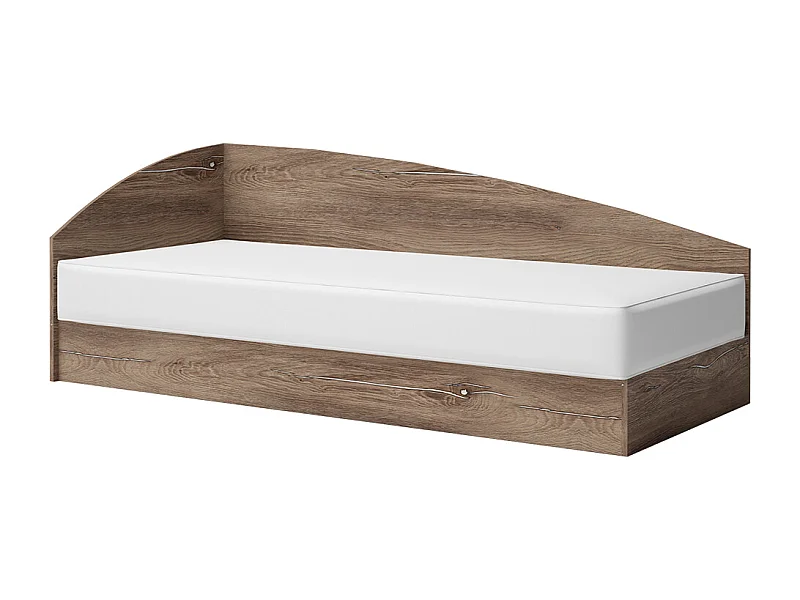 Letto singolo contenitore marrone LG4