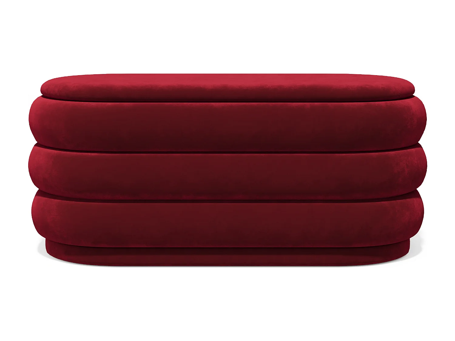 Bankje met opbergruimte - Fluweel - Bordeaux - ECAMBI