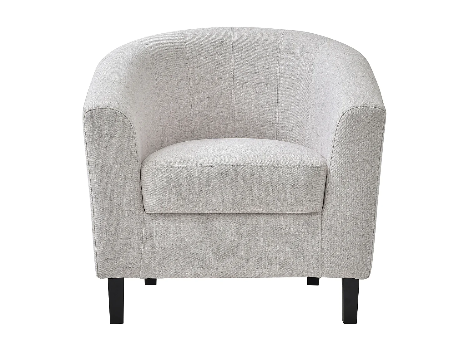 Fauteuil cabriolet en tissu chiné beige CRISTOBAL