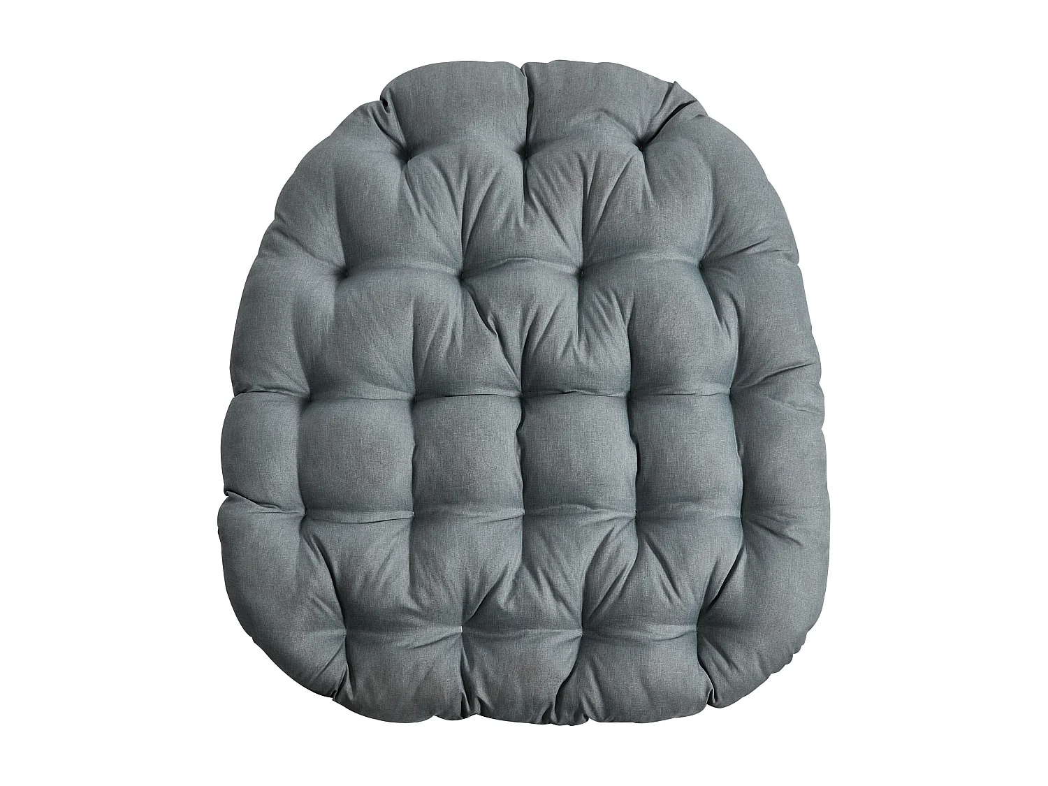 Fauteuil de jardin à bascule en acier - Naturel clair et coussin anthracite - ZAMY de MYLIA