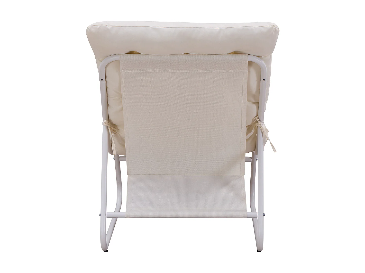 Gartenlounge aus Stahl: 1 2-Sitzer-Sofa, 2 Sessel und 1 Couchtisch - Beige mit Kissen - LYMIS von MYLIA