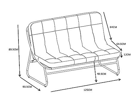Salotto da giardino in acciaio: 1 divano 2 posti, 2 poltrone e 1 tavolino Beige con cuscini - LYMIS di MYLIA