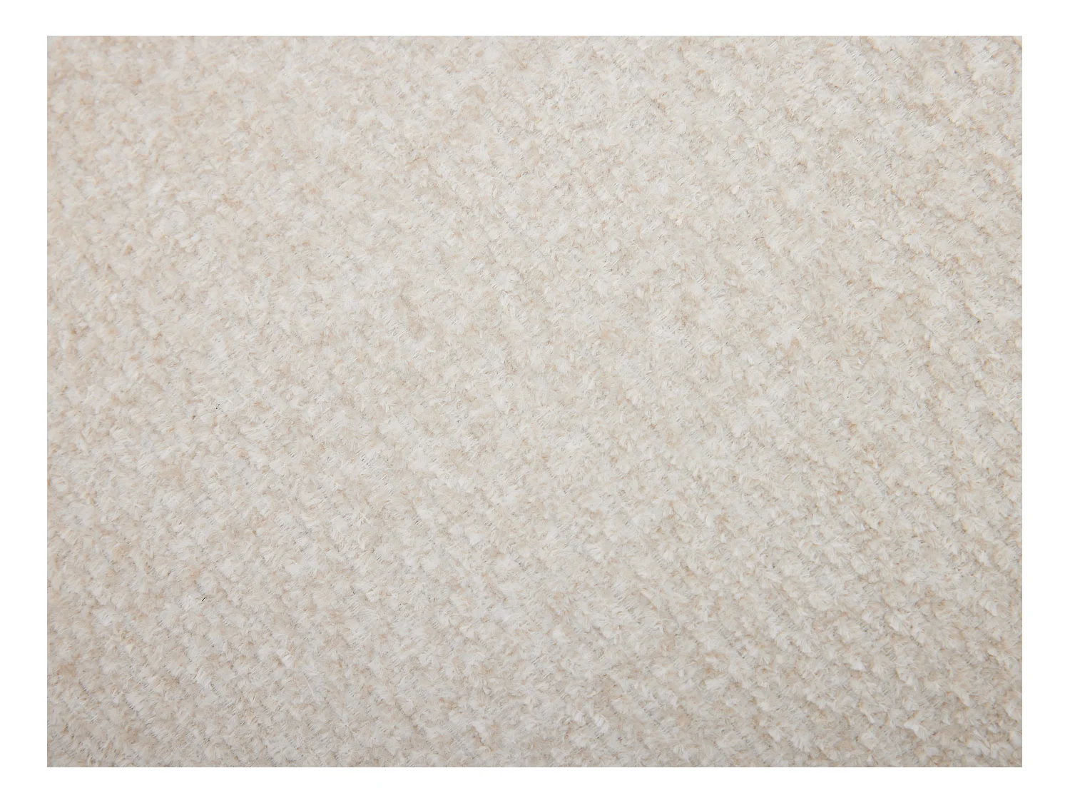 Set med 2 stolar med armstöd i texturerat tyg och svart metall - Krämvit - CILIENO