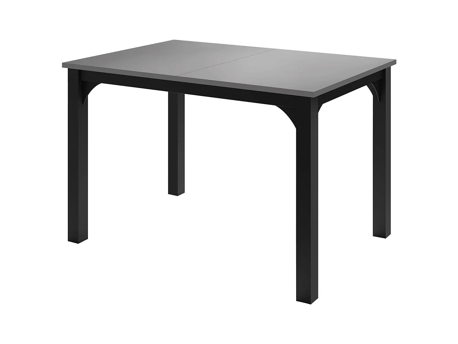 Tavolo Oswego 135, Grafite|Nero, 76x80x120cm, Con, Truciolare laminato, Metallo