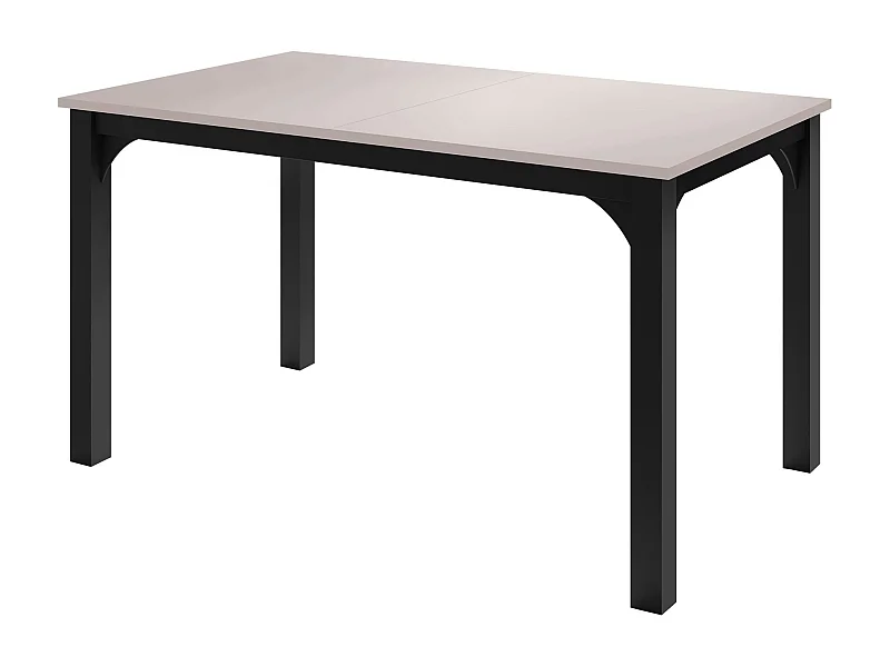 Table Oswego 136, Noir|Cachemire, 76x80x140cm, Disponible, Stratifié, Métal