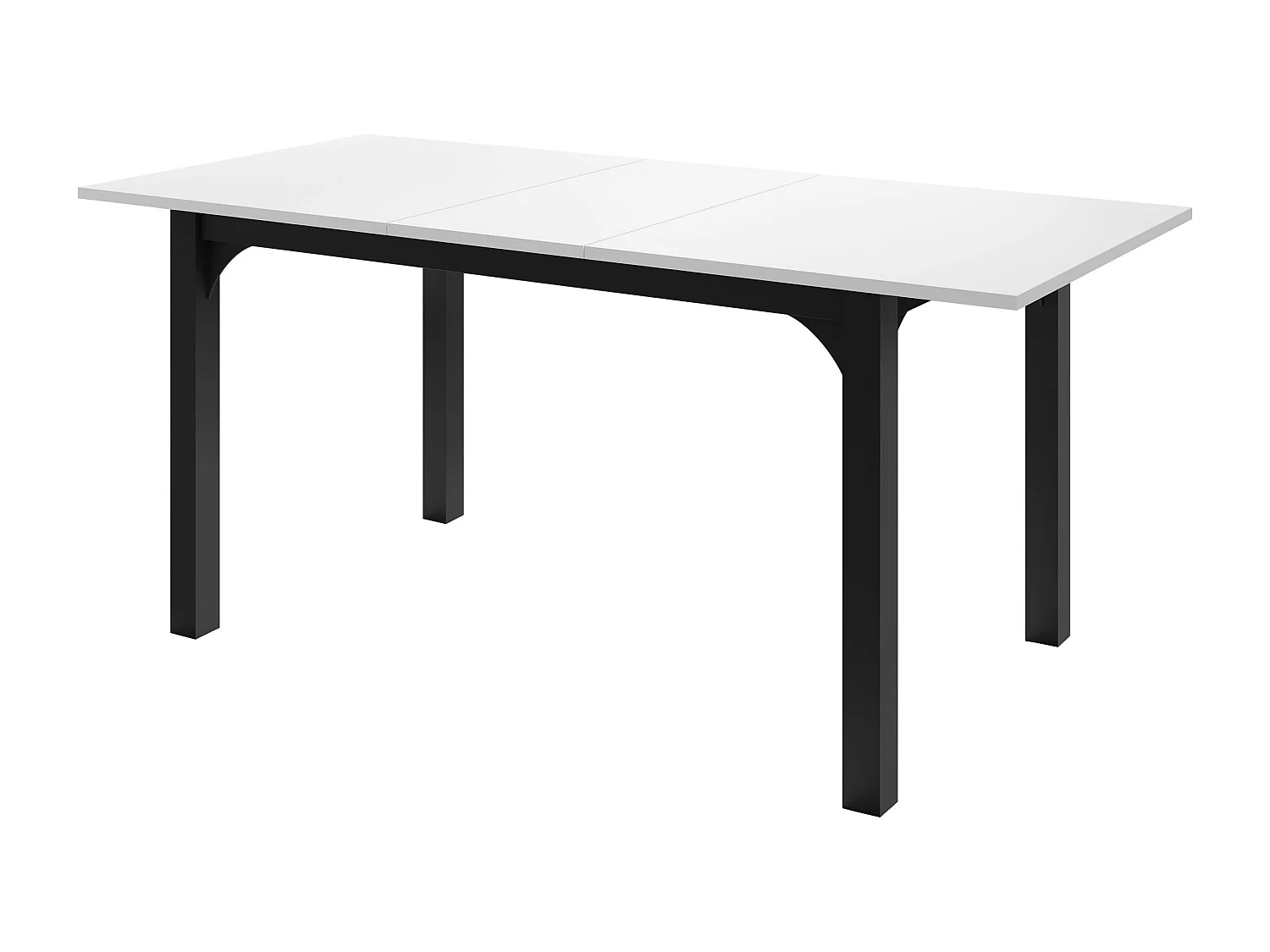 Mesa Oswego 136, Negro|Grafito, 76x80x140cm, Alargamiento, Aglomerado laminado, Metal