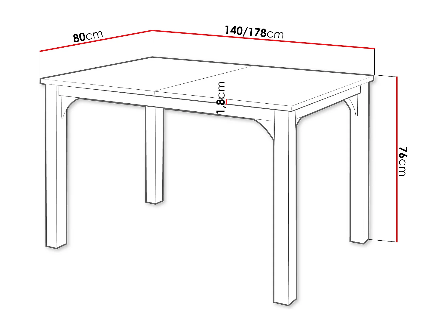 Mesa Oswego 136, Negro|Grafito, 76x80x140cm, Alargamiento, Aglomerado laminado, Metal