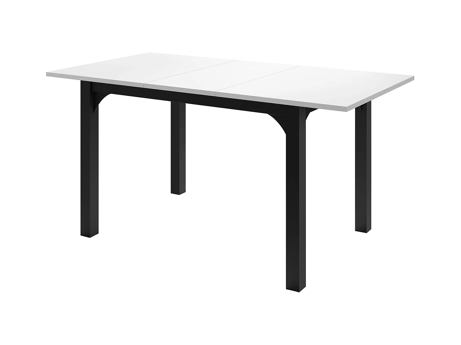 Mesa Oswego 135, Negro|Mármol negro, 76x80x120cm, Alargamiento, Aglomerado laminado