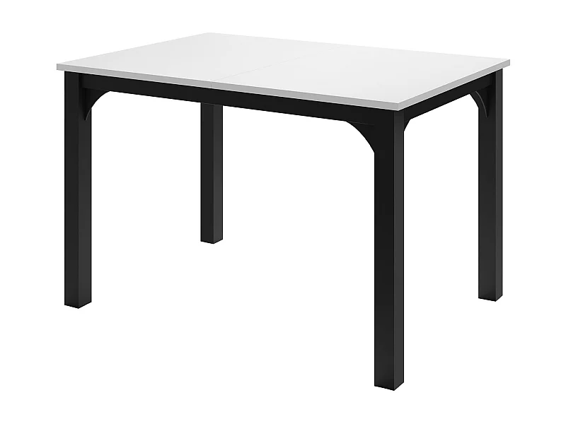 Table Oswego 135, Blanc|Noir, 76x80x120cm, Disponible, Stratifié, Métal