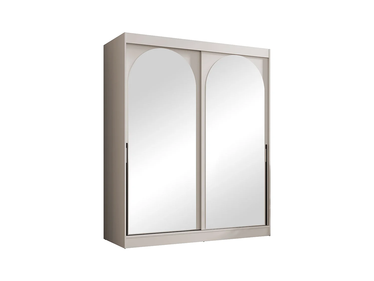 Armario Toledo 132, Negro|Cachemira, 216x180x65cm, Puertas de armario: Correderas