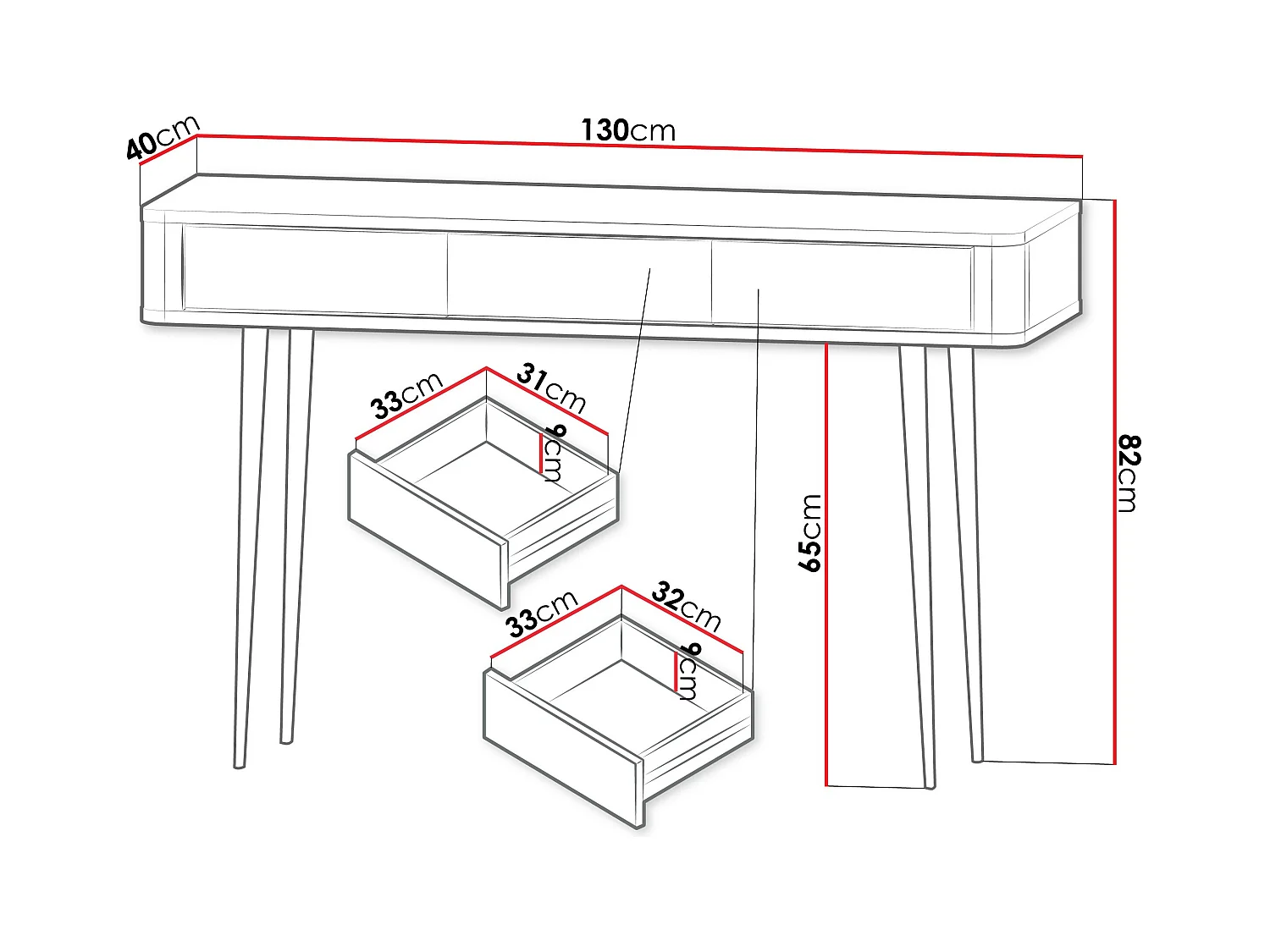 Bureau Lufela 114, Avec tiroirs, 82x130x40cm, Cachemire|Noyer