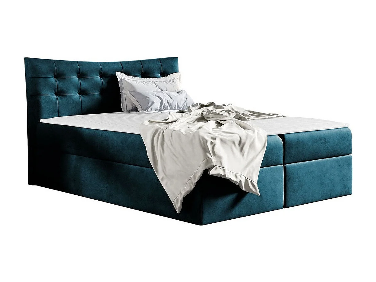 Cama continental Baltimore 157, Continental, Doble, Turquesa, 200x200, Tapiz, Somieres,