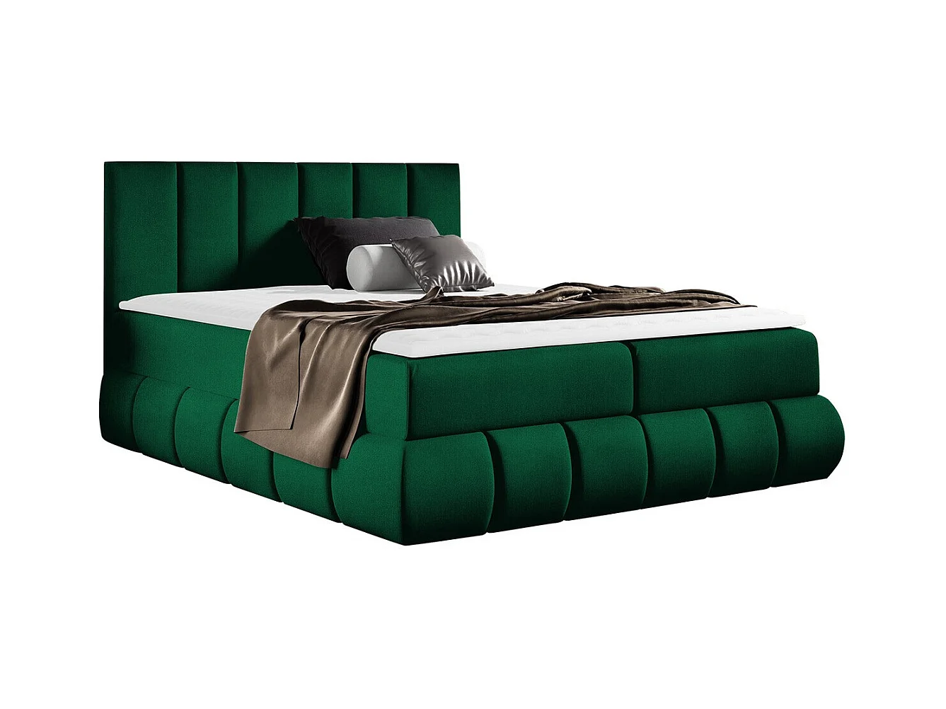 Cama continental Baltimore 152, Continental, Verde, Tecido, 22x22x10cm