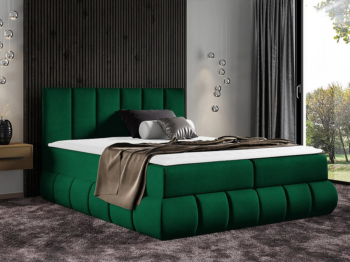 Cama continental Baltimore 152, Continental, Doble, Verde, 200x200, Tapiz, Somieres,