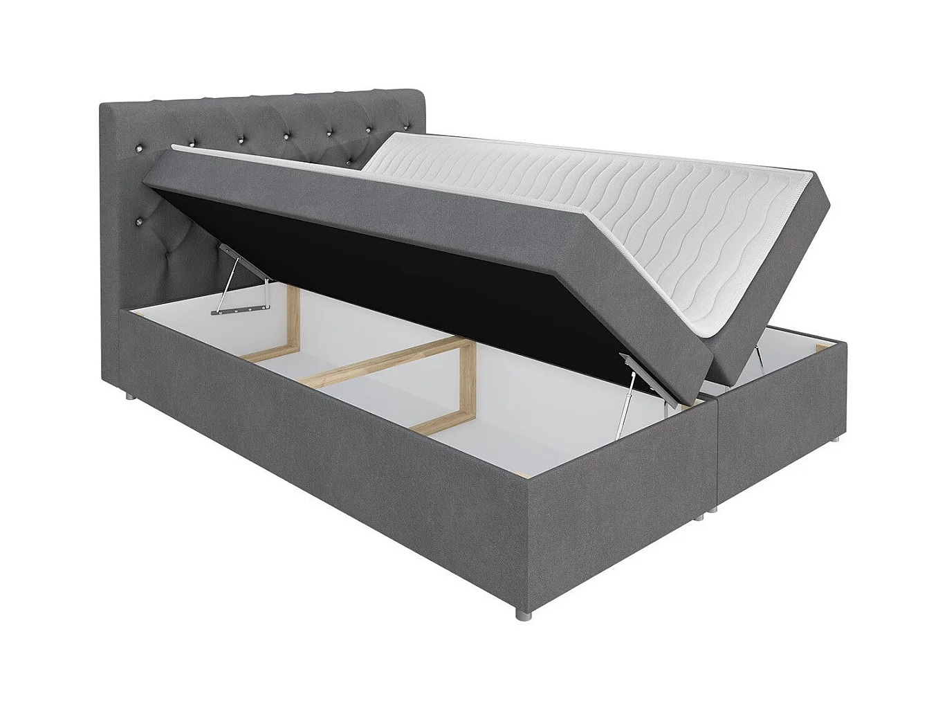 Cama continental Baltimore 112, Continental, Turquesa, Tecido