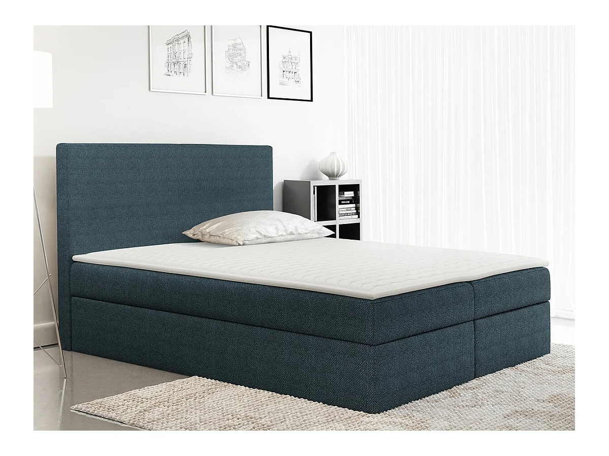 Cama continental Baltimore 163, Continental, Azul, Tecido, 20x21x12cm
