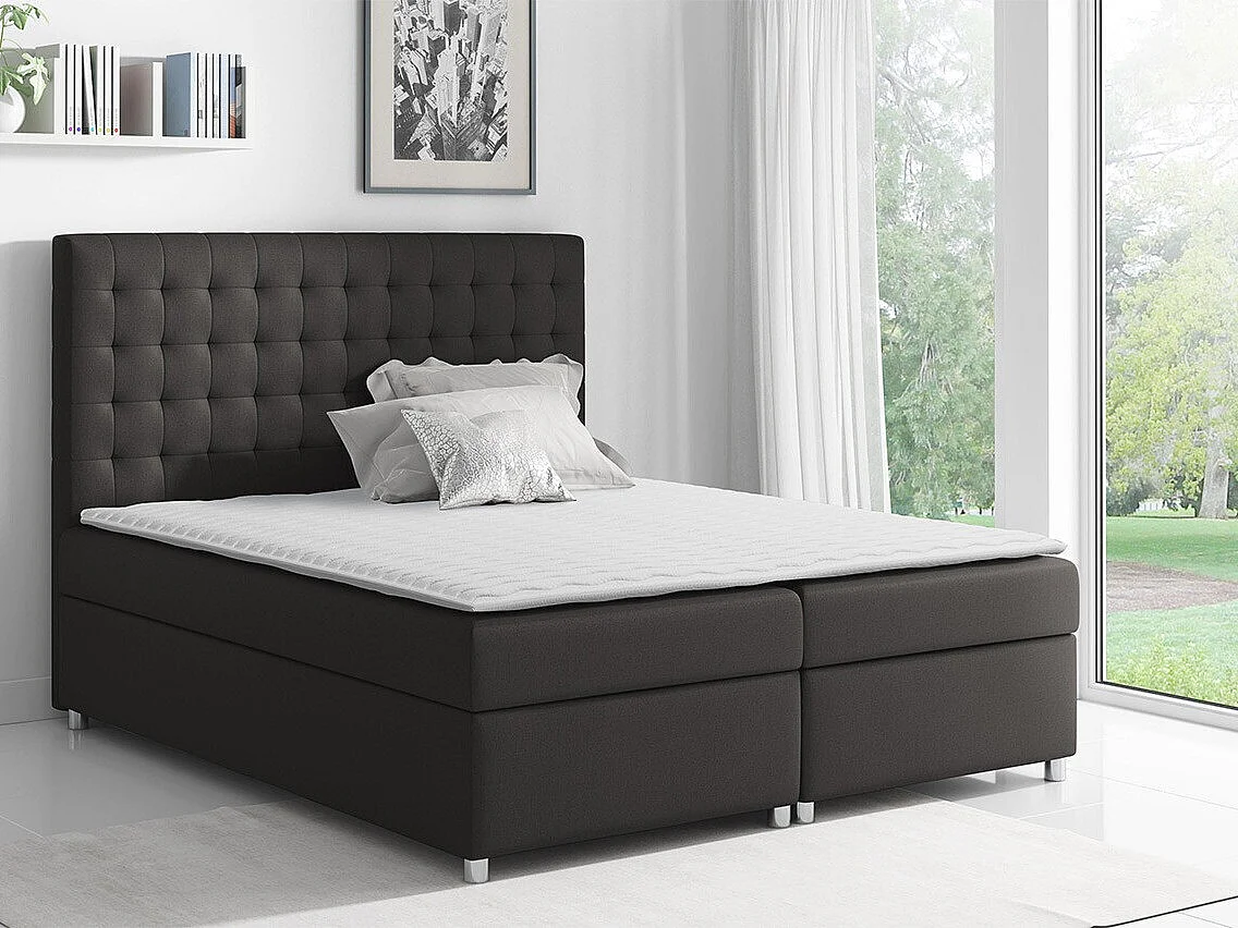 Cama continental Baltimore 115, Doble, Continental, Negro, 200x200, Tapiz, Somieres,