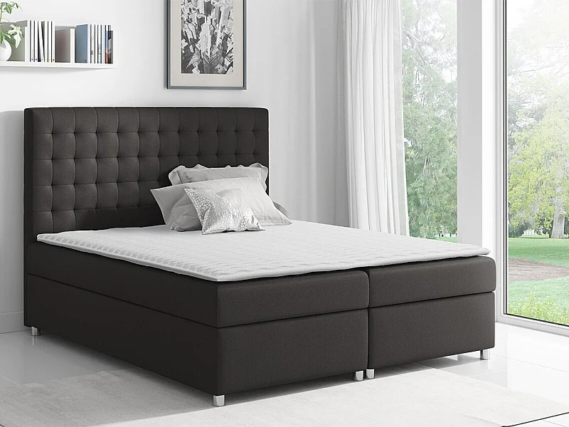 Cama continental Baltimore 115, Doble, Continental, Negro, 200x200, Tapiz, Somieres,