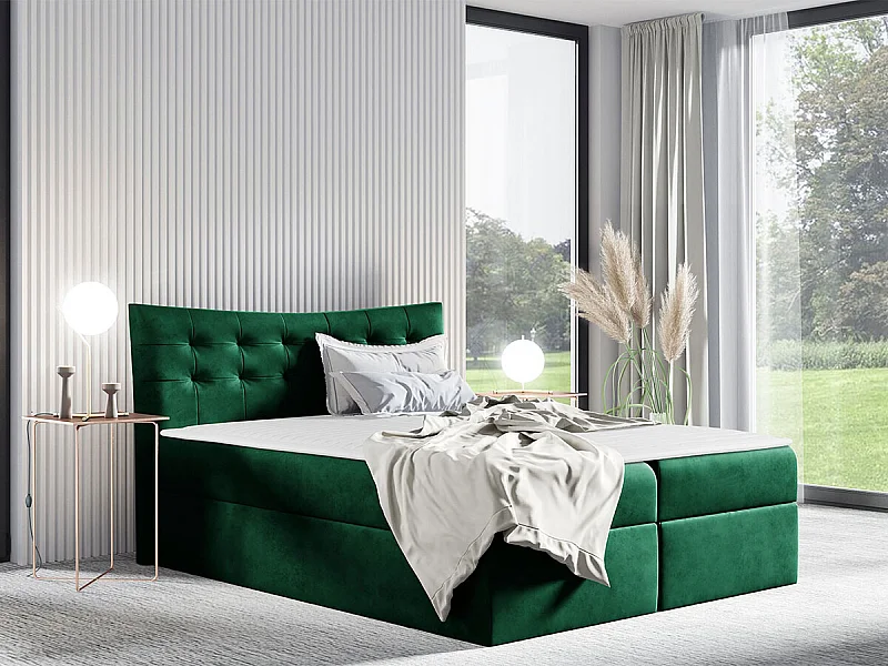 Cama continental Baltimore 157, Continental, Doble, Verde, 200x200, Tapiz, Somieres,