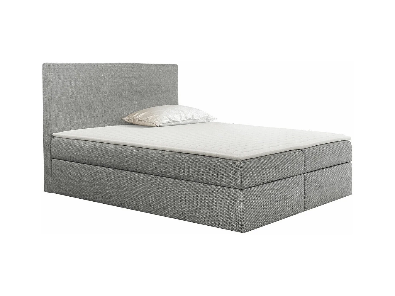 Cama continental Baltimore 163, Casal, Cinzento, Tecido, 20x21x12cm