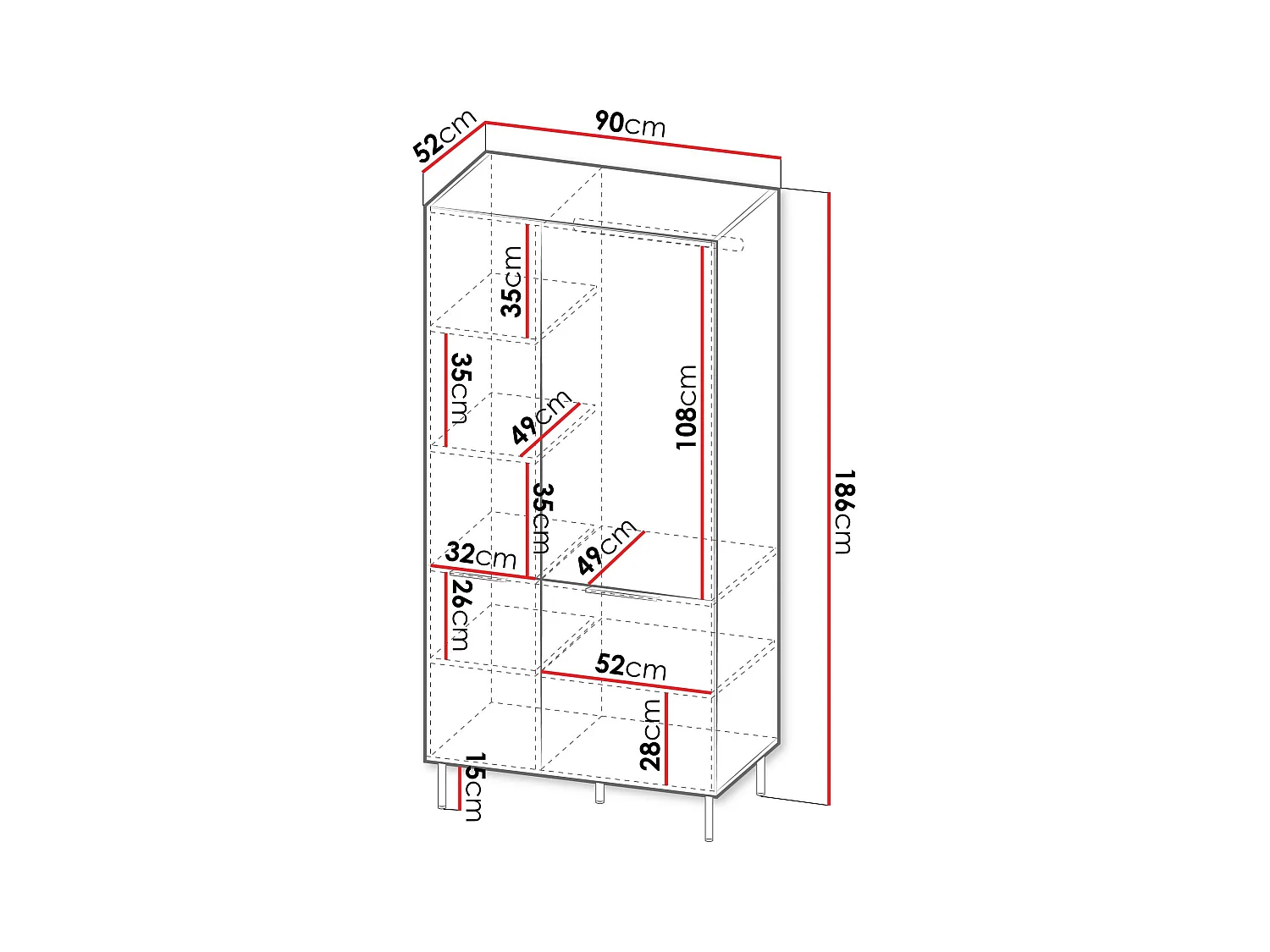 Roupeiro Mardalu 104, 19x9x5cm