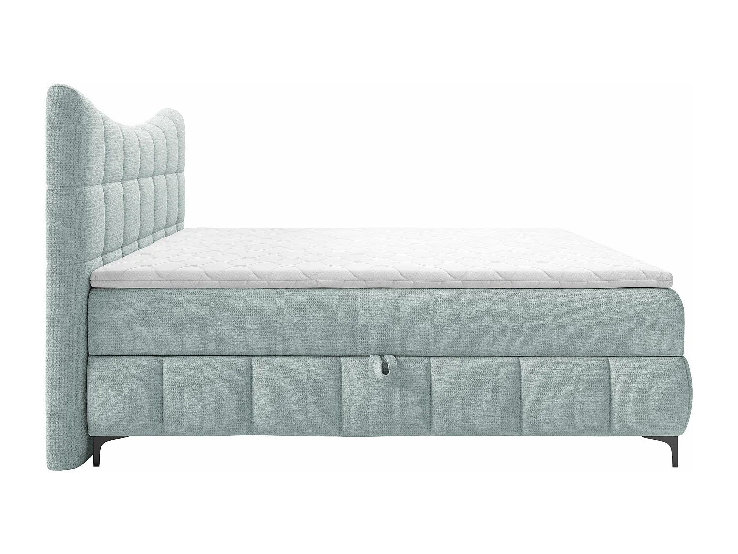 Cama continental Baltimore 193, Continental, Doble, Azul, 200x200, Tapiz, Somieres, 204cm