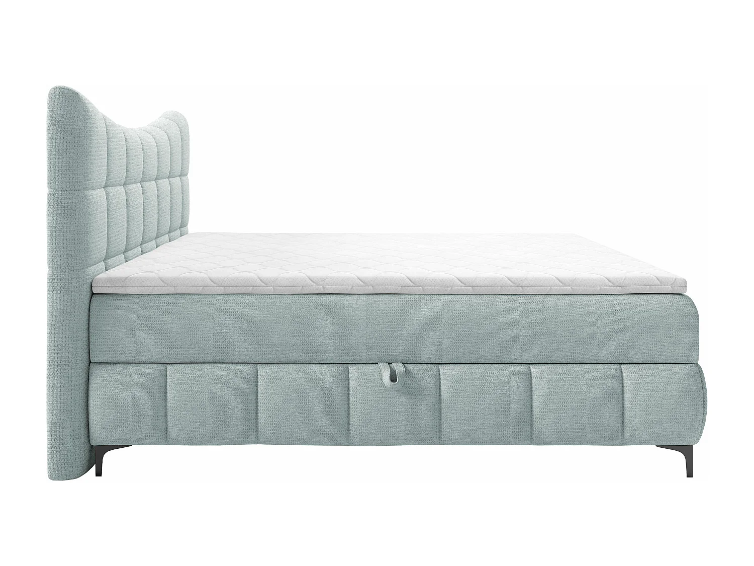 Cama continental Baltimore 193, Continental, Doble, Azul, 200x200, Tapiz, Somieres, 204cm