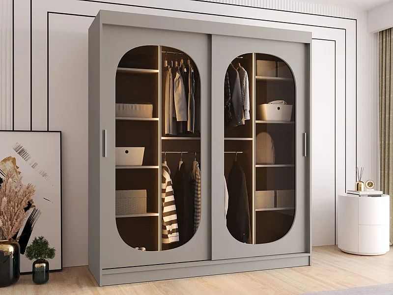 Armario Hartford 520, Cachemira, 200x180x62cm, Puertas de armario: Correderas