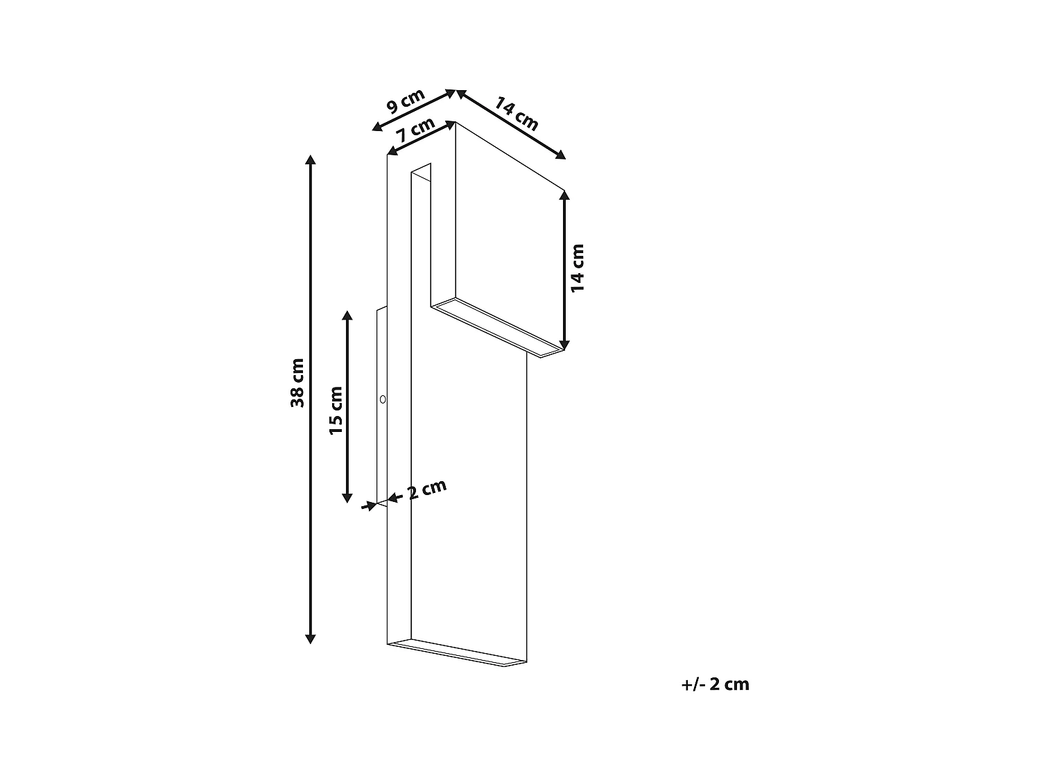 Lampa ścienna ogrodowa LED LIMONLU Czarny