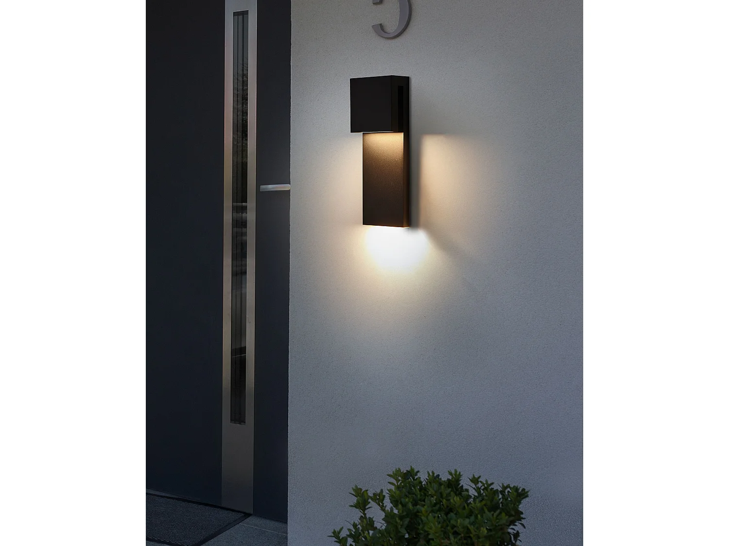 Iluminação LED de parede para exterior LIMONLU Preto