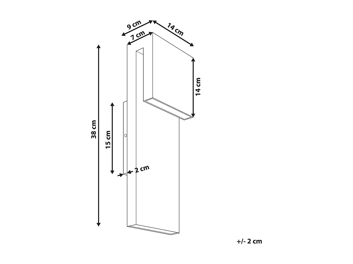 Iluminação LED de parede para exterior LIMONLU Preto