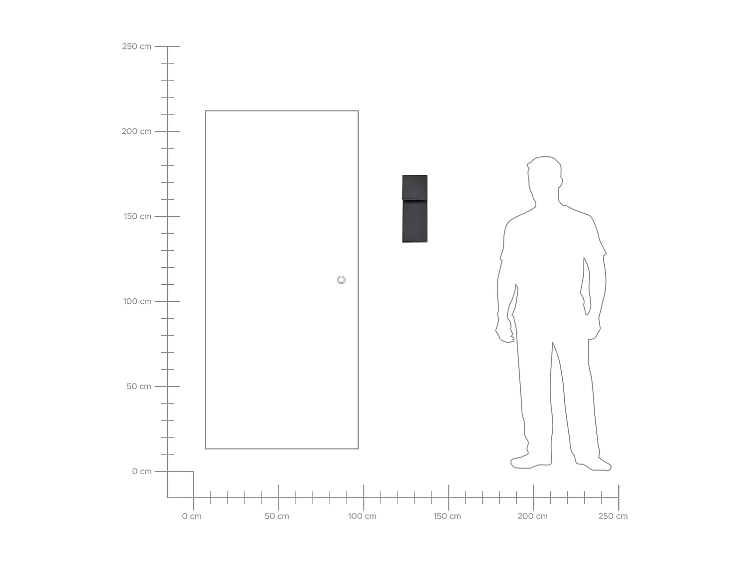 Iluminação LED de parede para exterior LIMONLU Preto