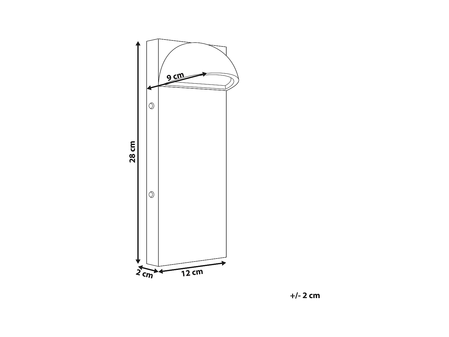 Lampe murale LED pour l'extérieur SAJUR Noir