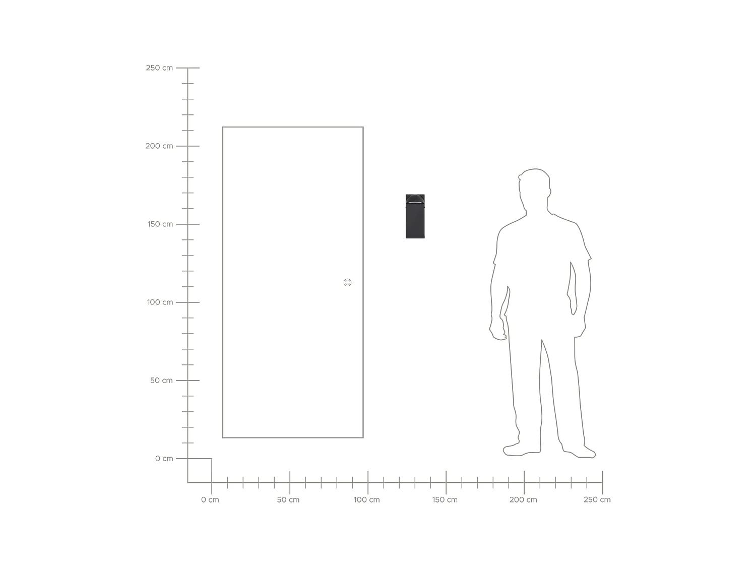 Lampe murale LED pour l'extérieur SAJUR Noir