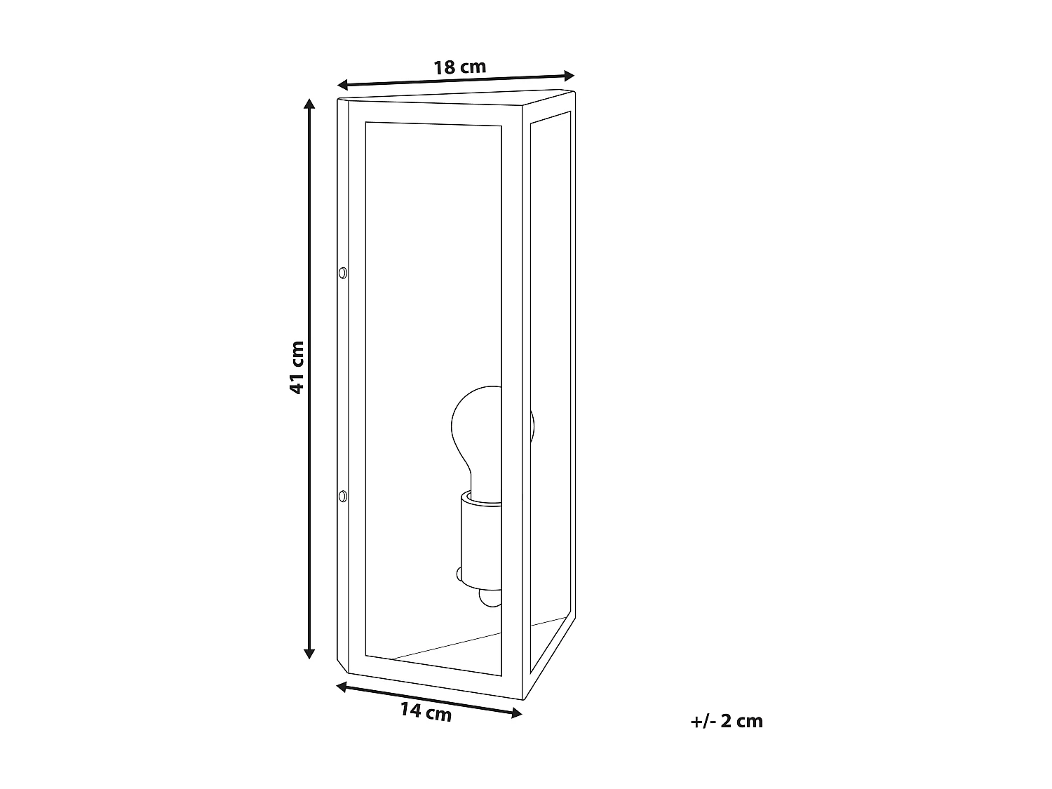 Lámpara de pared para exteriores PACTOLUS Negro