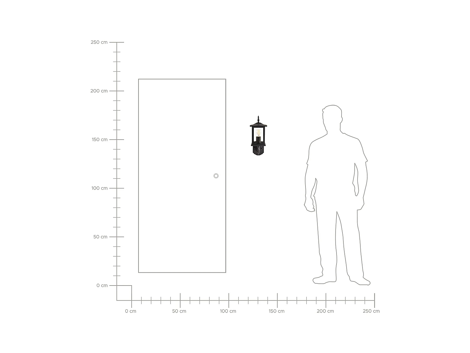 Aussenwandleuchte ANDAM Schwarz
