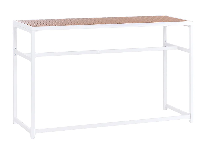 Table de salle à manger de jardin AVETRANA 150 cm 50 cm Marron/blanc