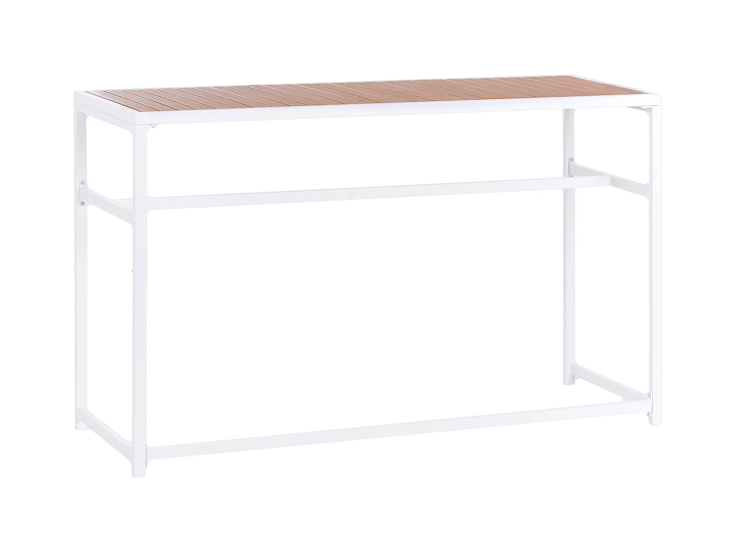 Table de salle à manger de jardin AVETRANA 150 cm 50 cm Marron/blanc
